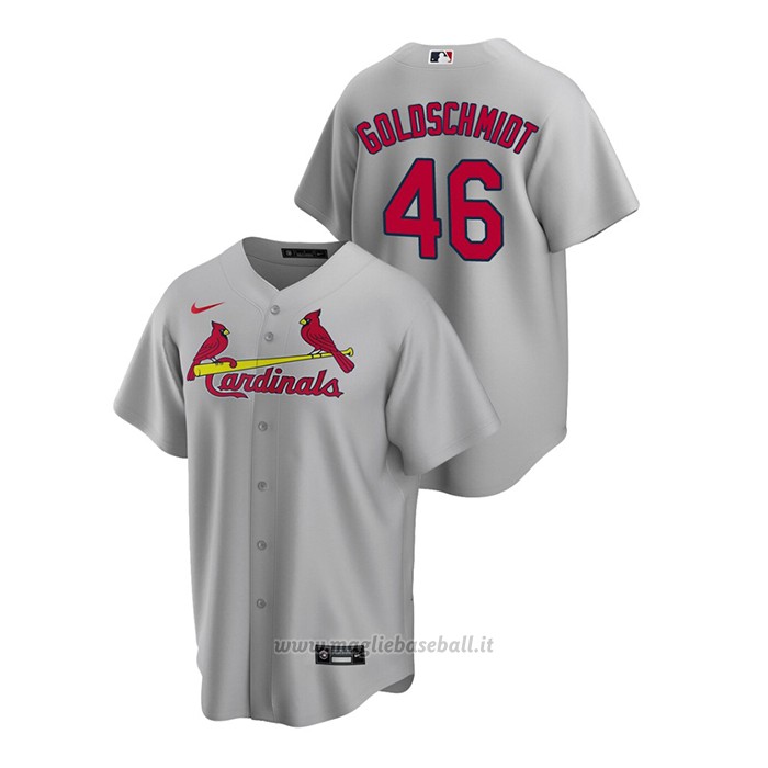 Maglia Baseball Uomo St. Louis Cardinals Paul Goldschmidt Replica Road Grigio